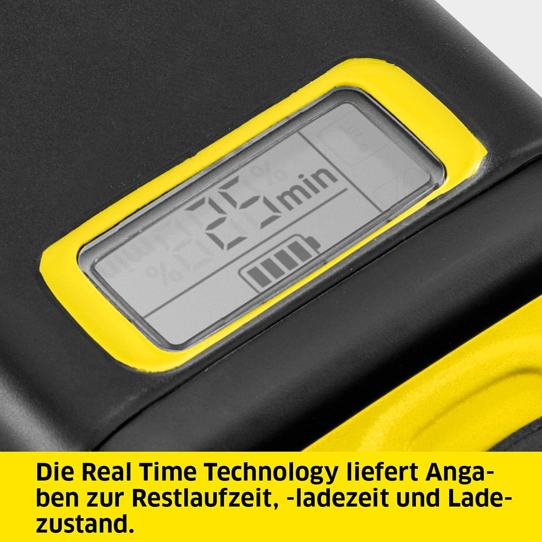 Kärcher 18 V Starter Kit 18/25, 18 V/2,5 Ah Akku mit Schnellladegerät, Lithium-Ionen-Akku, Ladezeit: