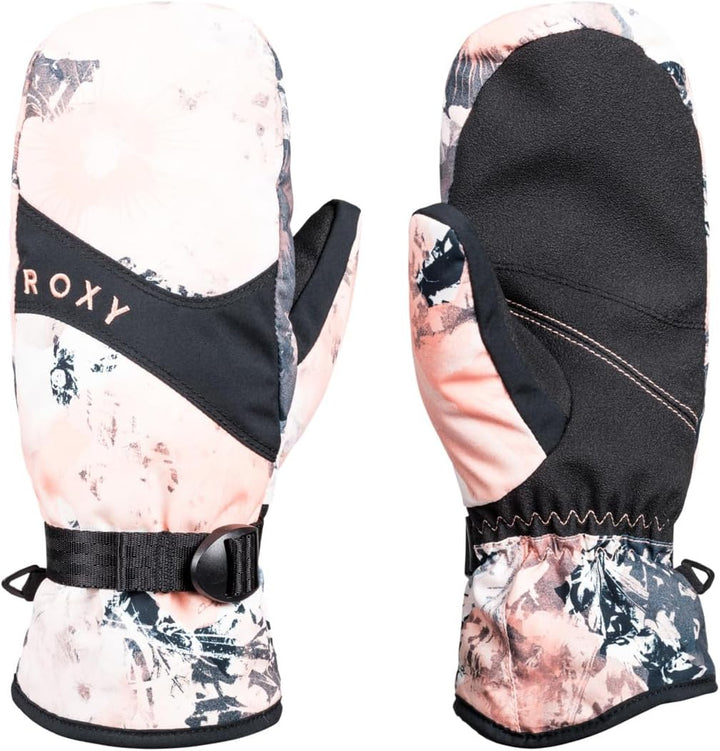 Roxy Damen Jetty Mitt Cold Weather Gloves M Peach Pink Dreamy Picture, M Peach Pink Dreamy Picture