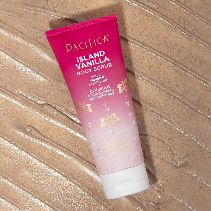 Pacifica Beauty, Island Vanilla Body Scrub, Peeling, Zucker, Hagebuttenöl, Körperpolitur, Bad &amp; Dusc