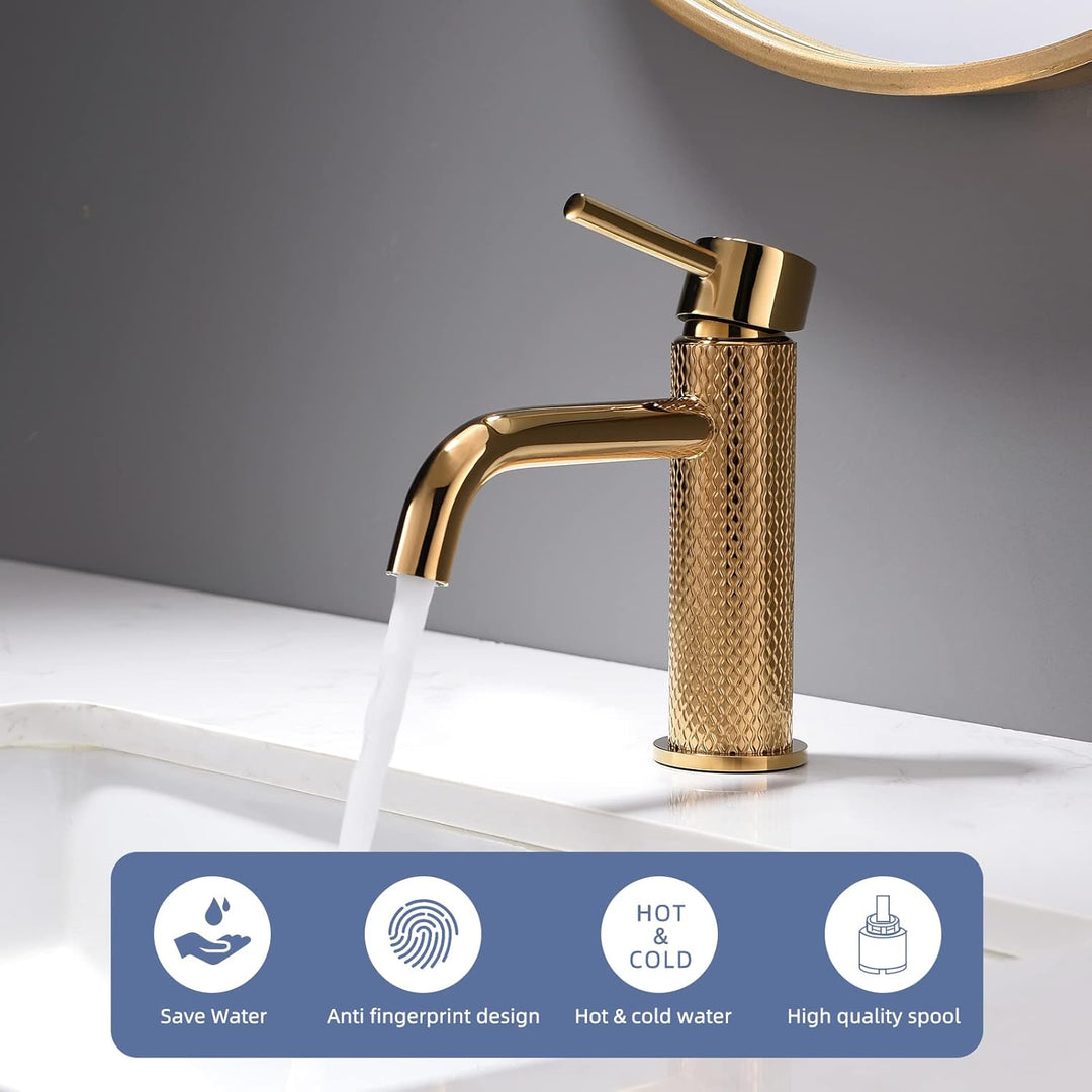 TIMACO Mischbatterie Bad Wasserhahn Badarmatur Waschtischarmatur Waschbeckenarmatur Waschbecken Bade