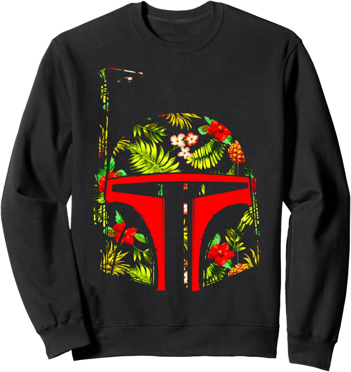 Star Wars Boba Fett Tropical Hibiscus Helmet Sweatshirt