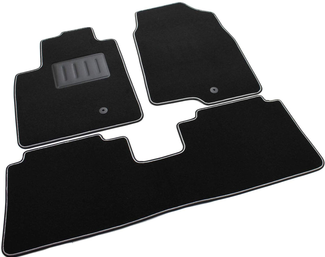 Das Teppich Auto, sprint03403, FuÃŸmatten Teppiche Schwarz rutschfest, verstärkter Rand, zweifarbig,