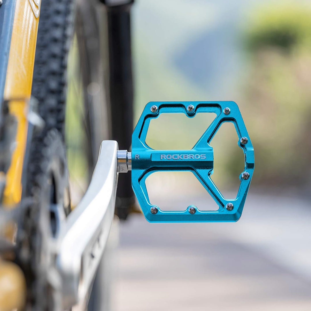 ROCKBROS Fahrradpedale Rennrad Pedale Aluminium Platform Pedale Ultraleicht Antirutsch Fahrrad Pedal