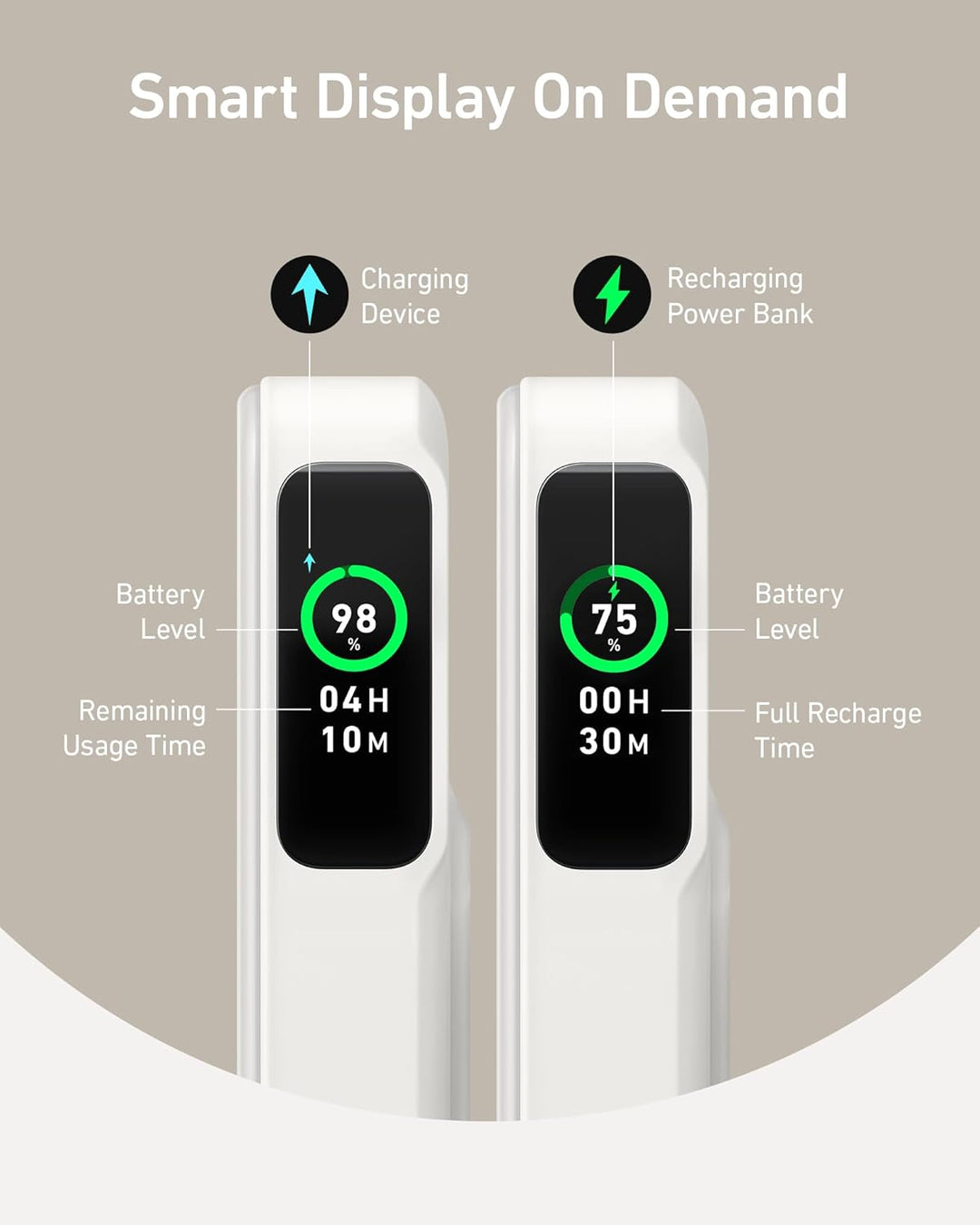 Anker MagGo Powerbank, Qi2-zertifiziert 15W MagSafe-kompatibles Ladegerät, 10.000mAh, Display & klap