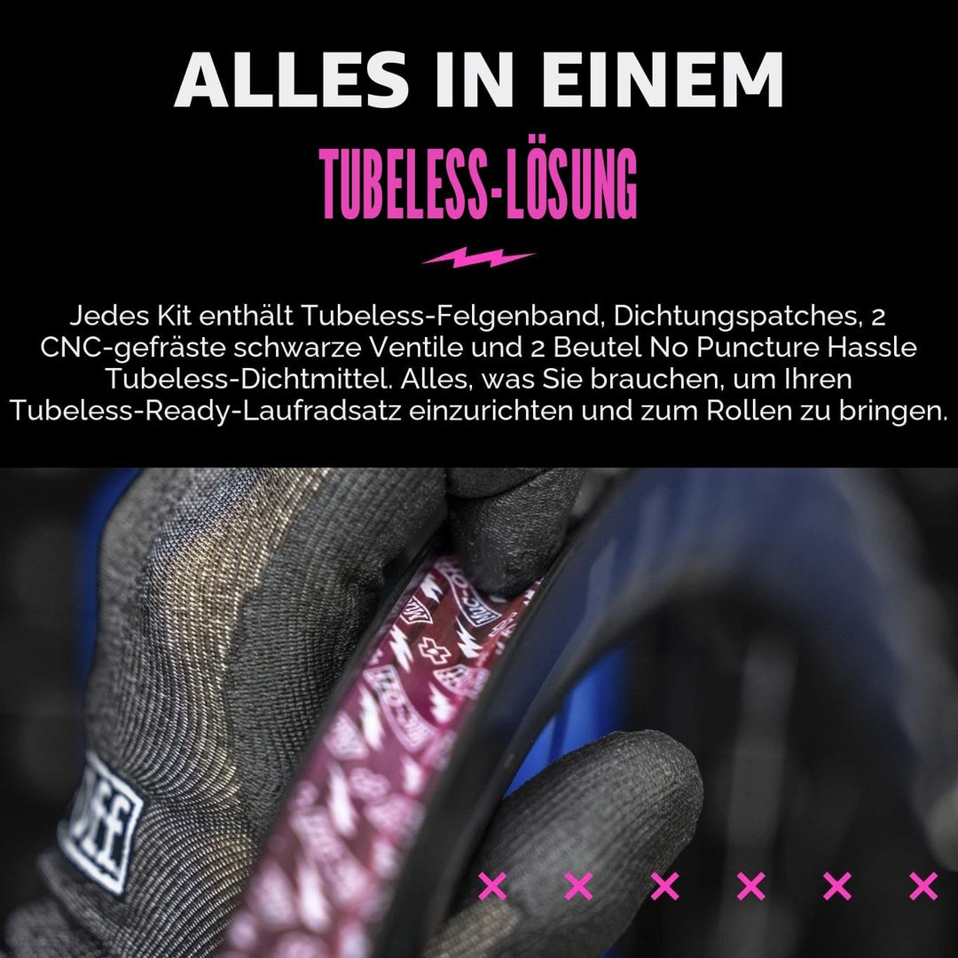 Muc-Off Unisex Ultimate Setup-Kit Für Tubeless-Ready Fahrräder, Strasse/Kies/CX 60 mm Strasse/Kies,