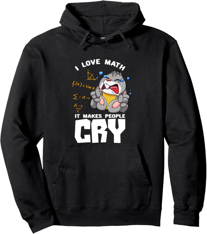 I love Math - Ich liebe Mathe - Lustiges Hasen Mathematik Pullover Hoodie