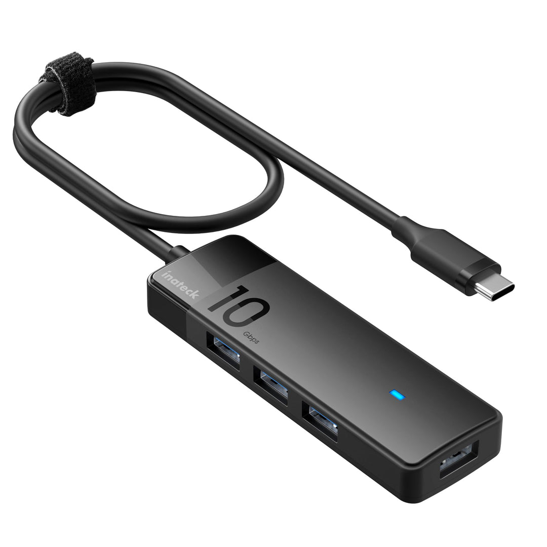Inateck USB C Hub, USB 3.2 Gen 2 USB C Hub mit 4 USB A Anschlüssen, 10Gbps, 50cm Kabel, Kompatibel m