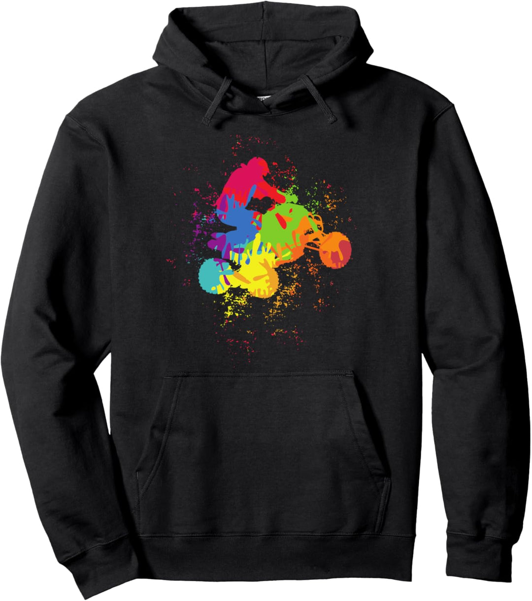 Farbenfroh Bike Extremsport Dirt Quadfahrer Geländefahrzeug Pullover Hoodie