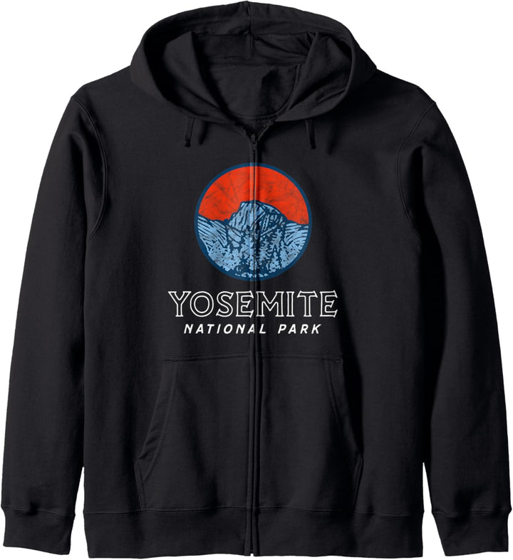 Vintage Yosemite National Park Eighties Graphic Badge Kapuzenjacke