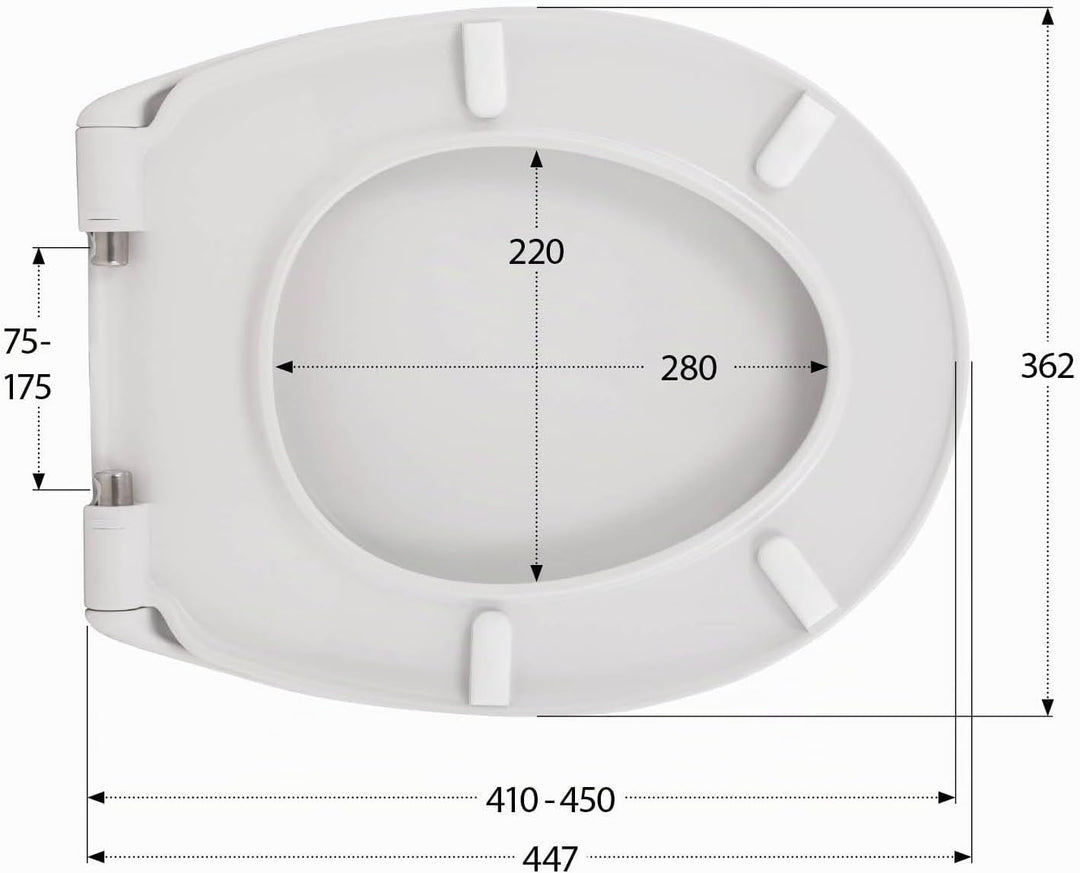 'aquaSu® Toilettendeckel nachhaltig Carini, WC-Sitz mit Absenkautomatik, Made in EU, aus 100% recyce