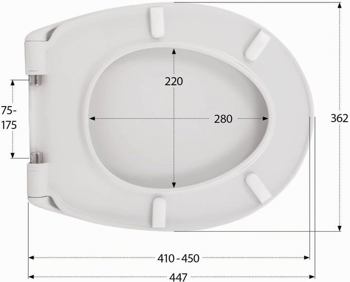 'aquaSu® Toilettendeckel nachhaltig Carini, WC-Sitz mit Absenkautomatik, Made in EU, aus 100% recyce