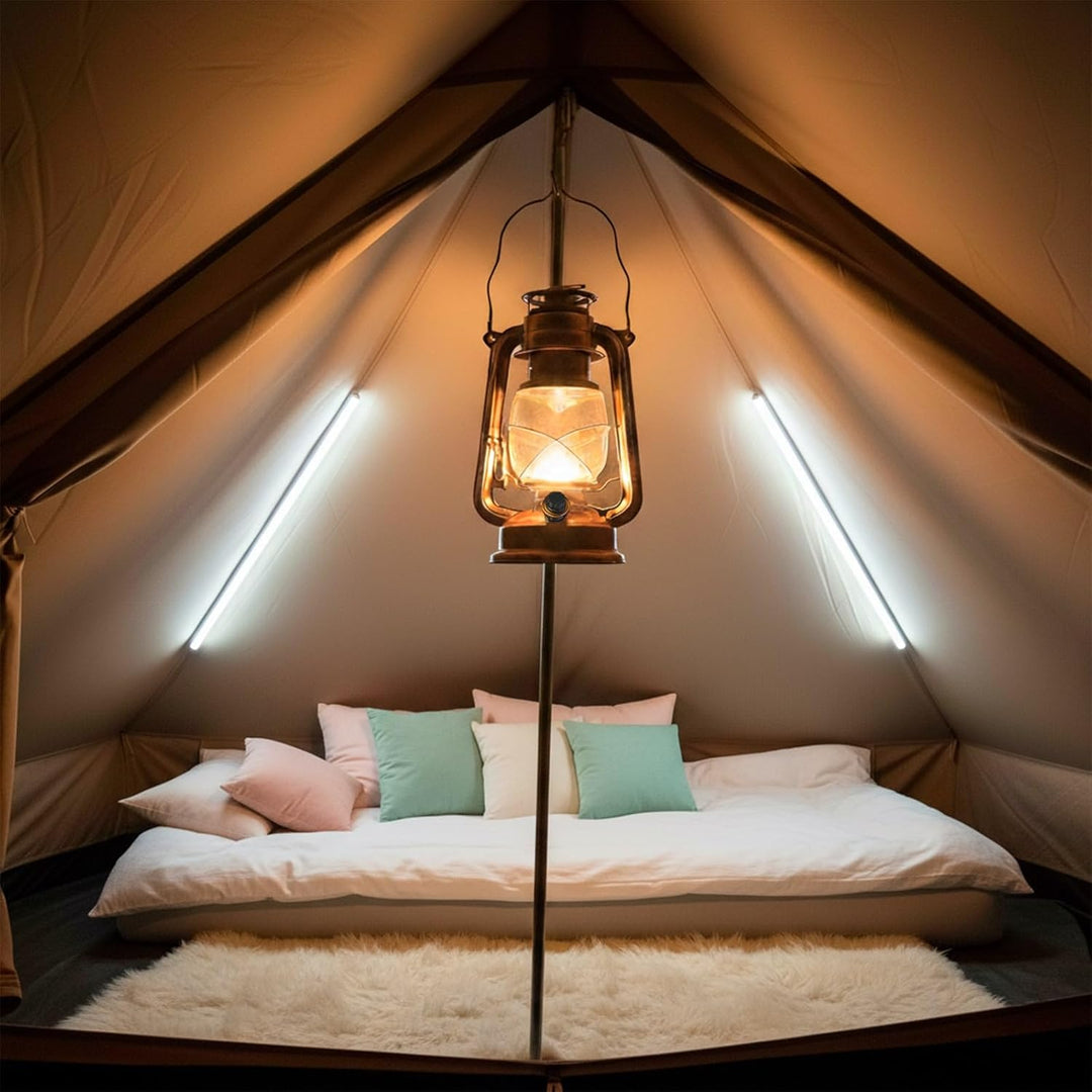 Eaxus® 2er Set LED Laterne im Design einer Öllampe - Dimmbar ☀️ Schöne Wohnzimmer-Deko & Gartendeko,