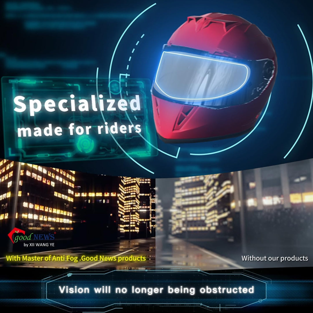 XII WY Motorradhelm-Antibeschlagfolie ultradünn, Motorradhelm-Visier, universeller Visierschutz, Auf