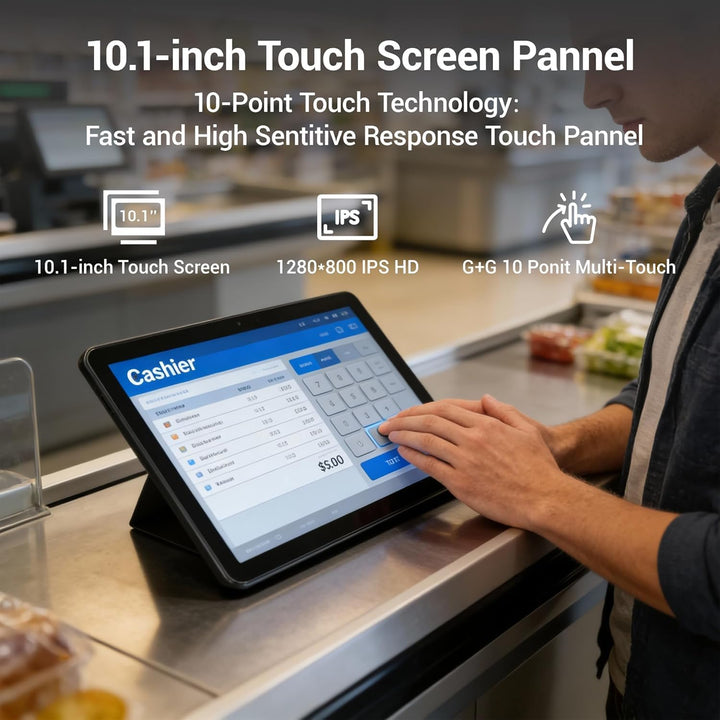 Lüfterloser All-in-One Touchscreen-Computer RK3399, Industrie-Panel-PC 10,1 Zoll Robust Android 12,
