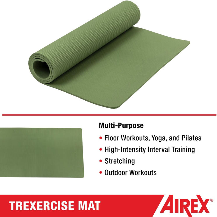 Airex TrExercise Gymnastikmatte | Recycelte Materialien | Inkl. Tragegurt | 0,6 cm Stärke | 60 cm Br