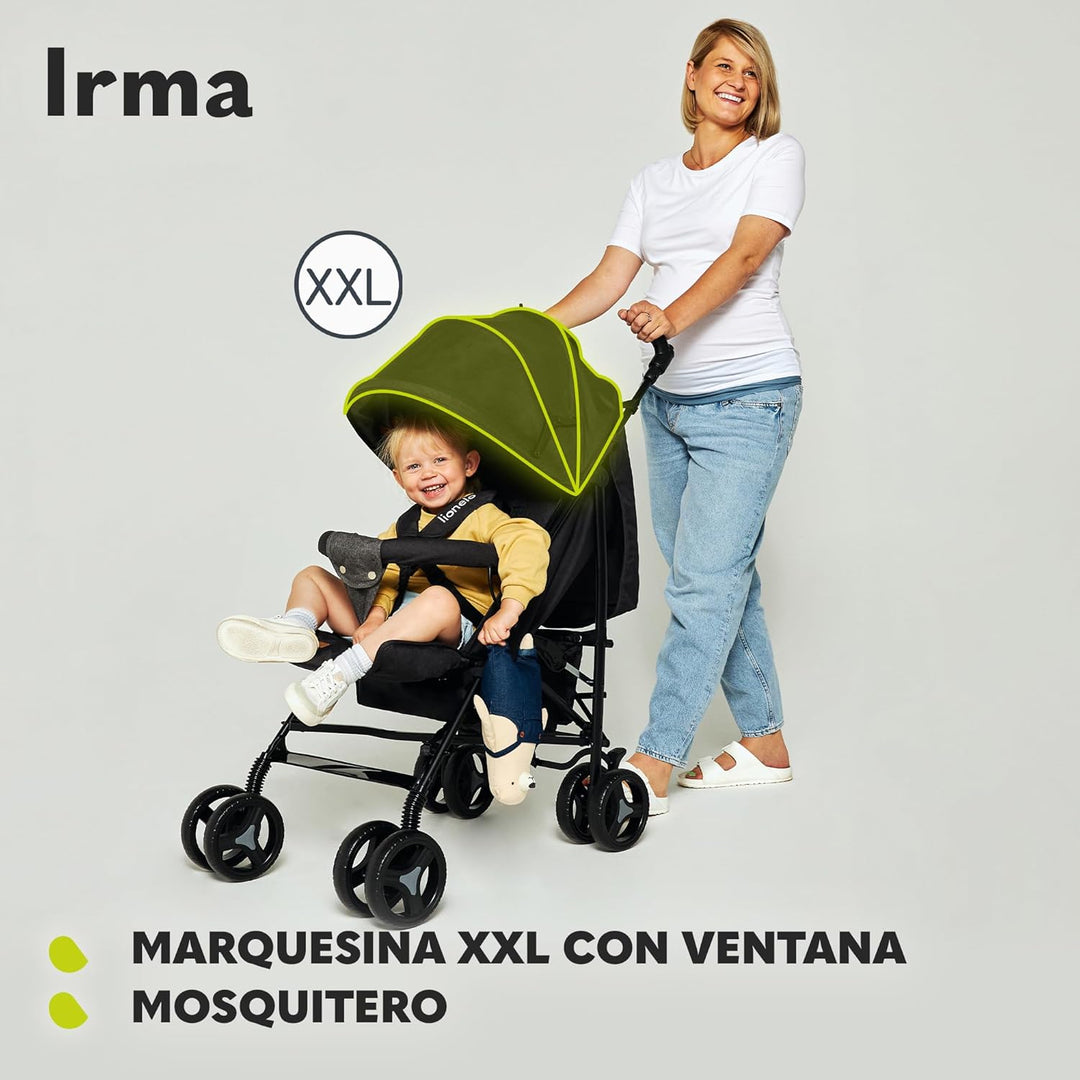 LIONELO Irma Kinderwagen bis 15 kg, Kinderwagen, leichter moderner Kinderwagen mit Liegefunktion, fa