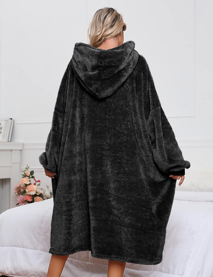 Tuopuda Übergrosse Hoodie Sweatshirt Damen Herren Decke Sweatshirt Pullover mit Kapuze Langarm Kapuz