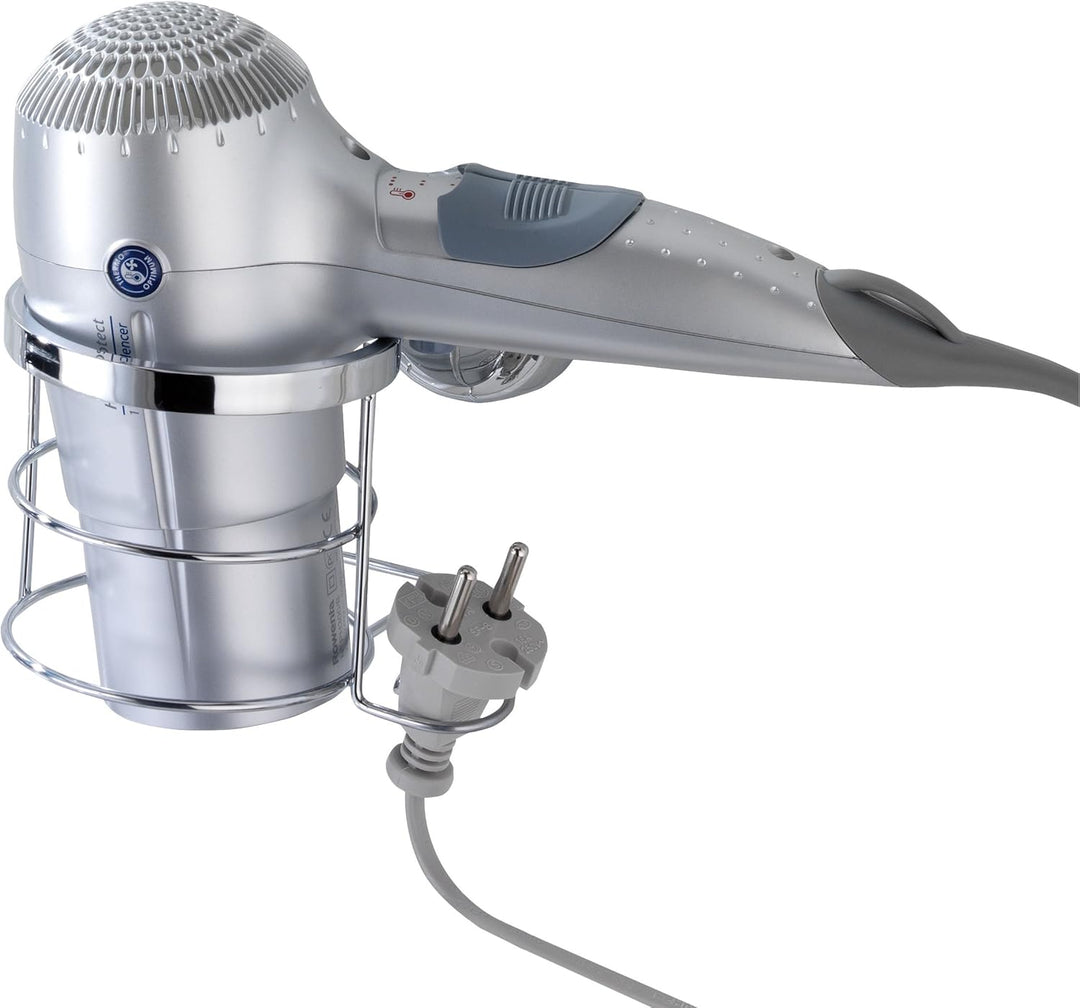 WENKO 18242100 Magic-Loc Haartrocknerhalter Grosseto - Befestigen ohne bohren, Edelstahl rostfrei, 1