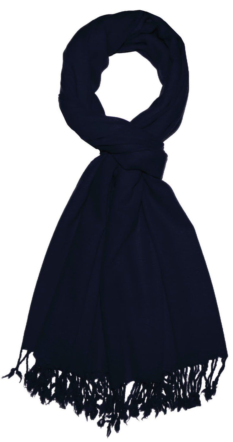 Lorenzo Cana Herren Schal Schaltuch 50% Kaschmir 50% Wolle Tuch Uni Schal einfarbig Marineblau Navy