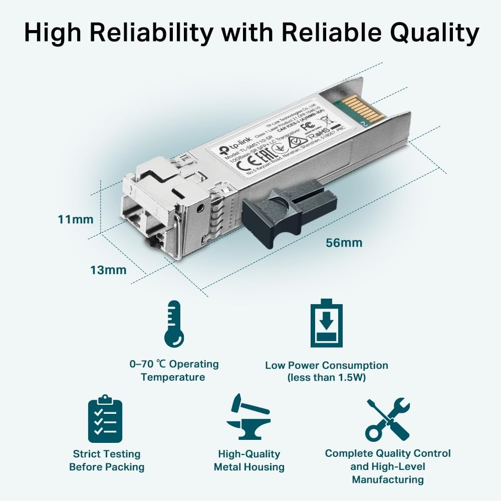 TP-Link Omada SM6110-SR 10G/25Gbase-SR SFP+/SFP28 LC Transceiver