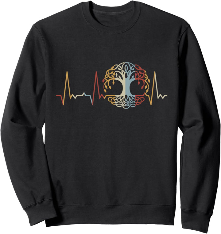 Herzschlag Lebensbaum Sweatshirt