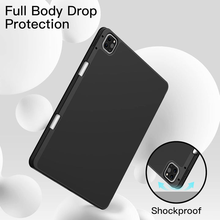 JETech Hülle für iPad Pro 12,9 Zoll (Modell 2020/2018, 4./3. Generation) mit Stifthalter, Pencil Auf