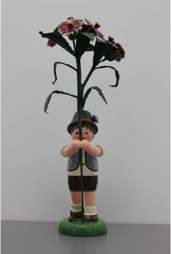 Kleine Figuren & Miniaturen Blumenkind Junge Buschnelke - 17cm - Hubrig Volkskunst