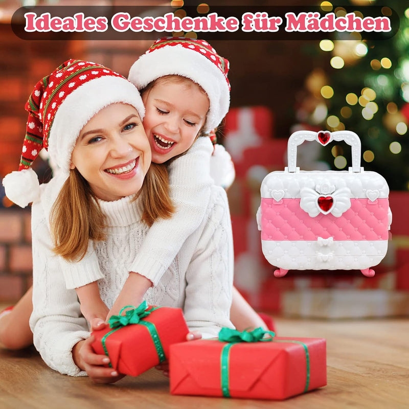 Kinderschminke Set Schminkkoffer Mädchen - 55Pcs Waschbar Kinder Schminke für Mädchen, Kinder Schmin