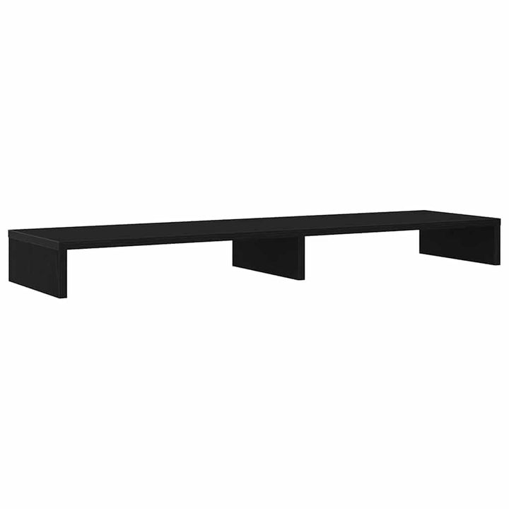 vidaXL Monitorständer Schwarz Eichen-Optik 100x27x10 cm Holzwerkstoff, Monitorerhöhung, Schreibtisch