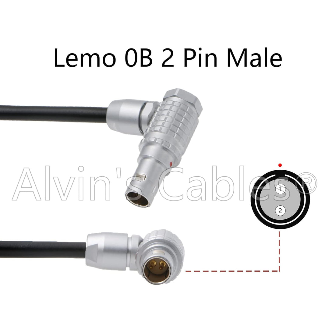 Alvin's Cables 2 Pin Stecker Rechtwinklig zu D-Tap Coiled Stromkabel für Anton Bauer Teradek Spiralk