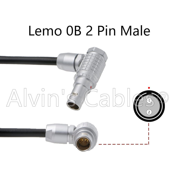 Alvin's Cables 2 Pin Stecker Rechtwinklig zu D-Tap Coiled Stromkabel für Anton Bauer Teradek Spiralk