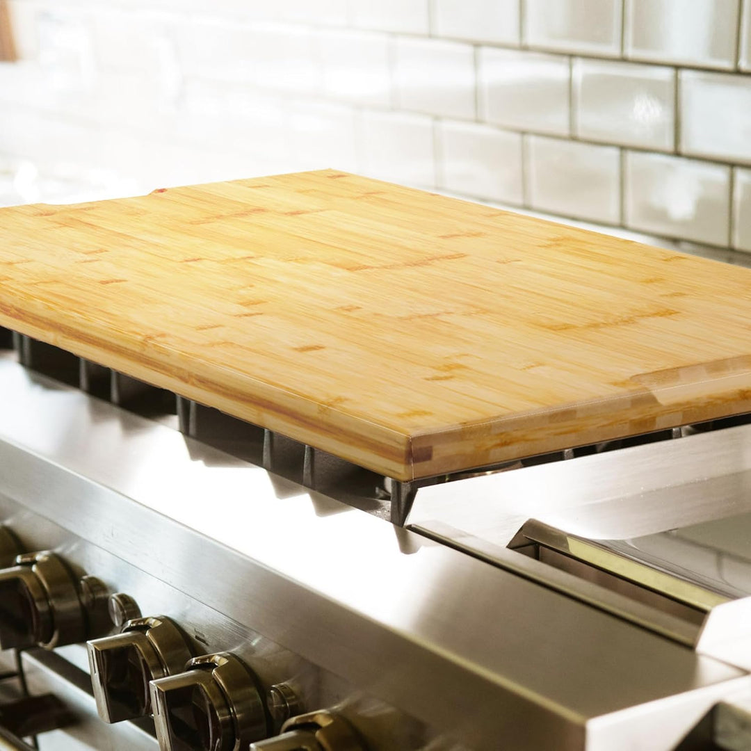 Utoplike Extra grosses Schneidebrett 76.2 x 50.7 x 2.5cm, Bambus-Schneidebretter für Küche, XL Big B