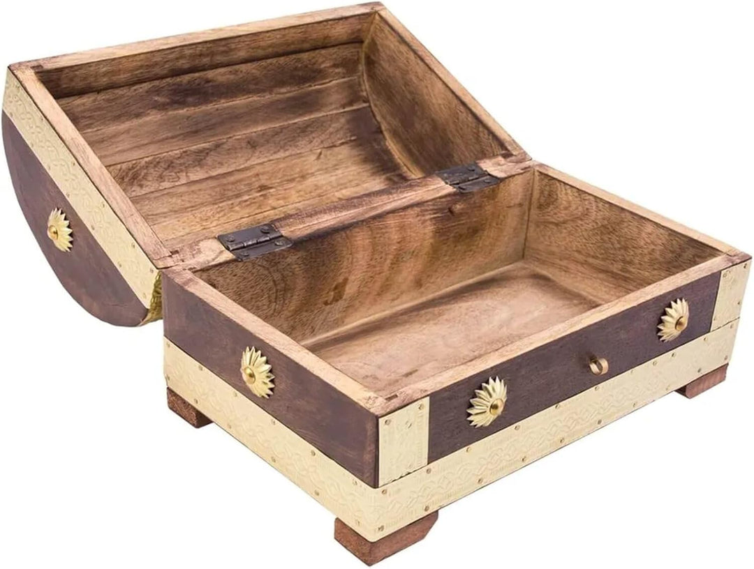 Truhe Piratenkönig aus Holz (mittel)