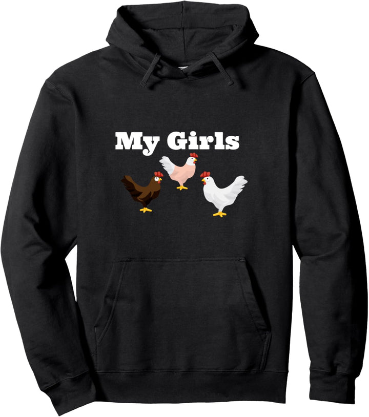 Landwirtschaft Trecker Biobauer Pulli Hühner My Girls Pullover Hoodie