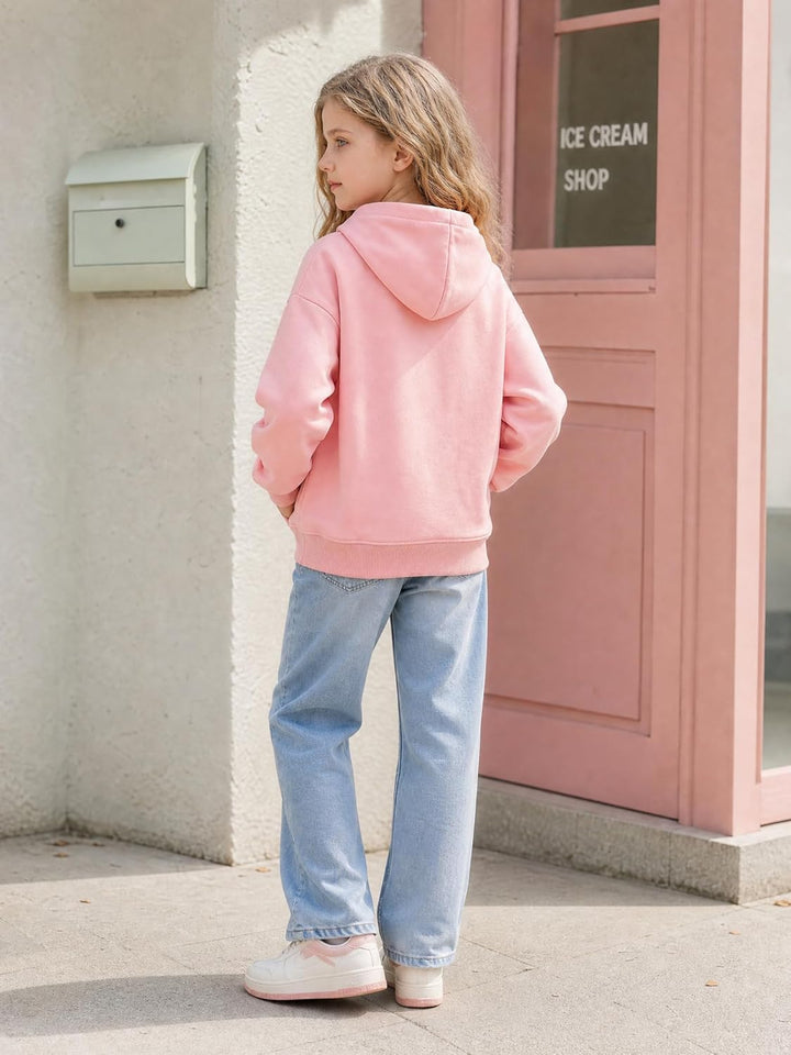 TUANMOZI Hoodie Mädchen Kapuzenpullover Leopard Drucke Sweatshirt mit Kapuzen Casual Baumwolle Pullo