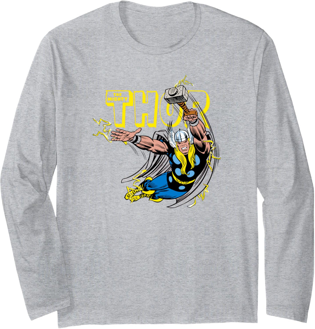 Marvel Thor Classic Retro Comic Langarmshirt