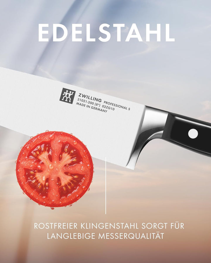 ZWILLING Professional S Kochmesser, Klingenlänge: 20 cm, Breites Klingenblatt, Rostfreier Spezialsta