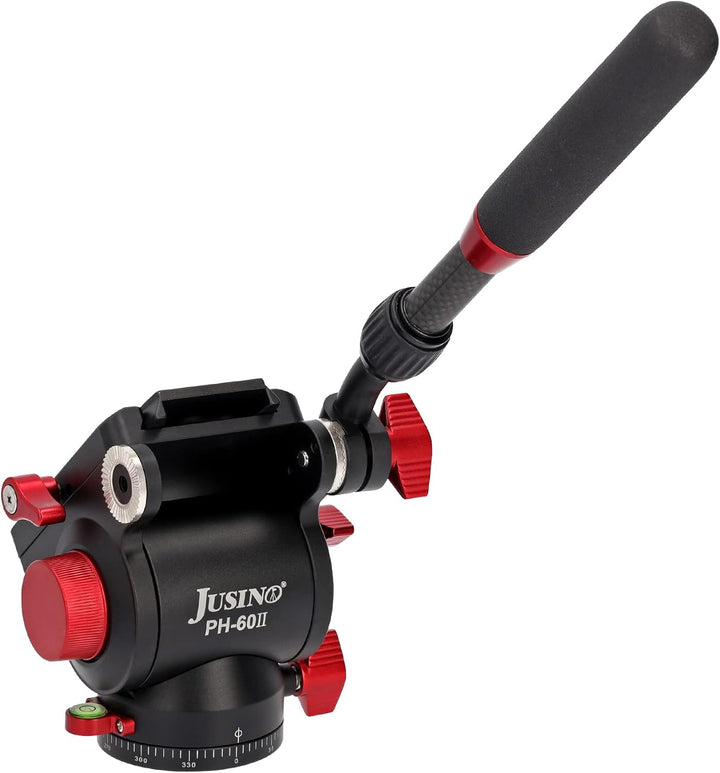 JUSINO PH-60 II Profi Aluminium Fluid-Videoneiger mit variablem Führungshebel, bis 10kg Tragkraft