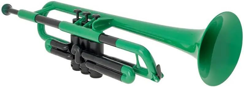 pTrumpet 700628 Trompete mit Tasche und Mundstück grün, Grün