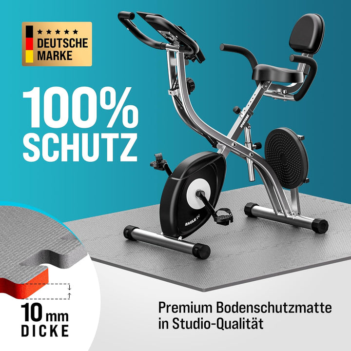 MONZANA® Bodenschutzmatten Fitness &amp; Pool mit Randstücken 30 x 30 cm 1,5 &amp; 3 &amp; 4,6 qm rutschfest Eva