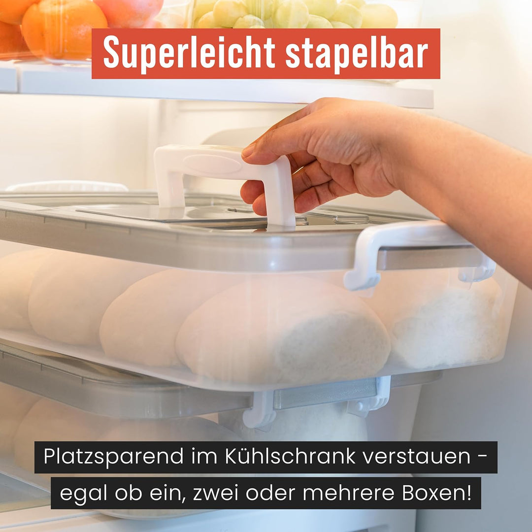 Chef Pomodoro Pizzaballenbox – Pizza Box – Pizzaballenbox mit Deckel – Pizzabox – Pizzateigbehälter