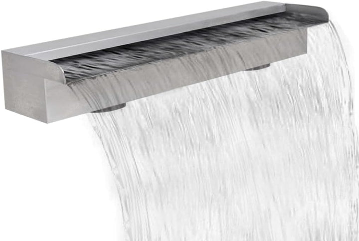 vidaXL Wasserfall Edelstahl 60 cm Wasserspiel Waterfall Kaskade Pool Teich ohne LED/60 cm