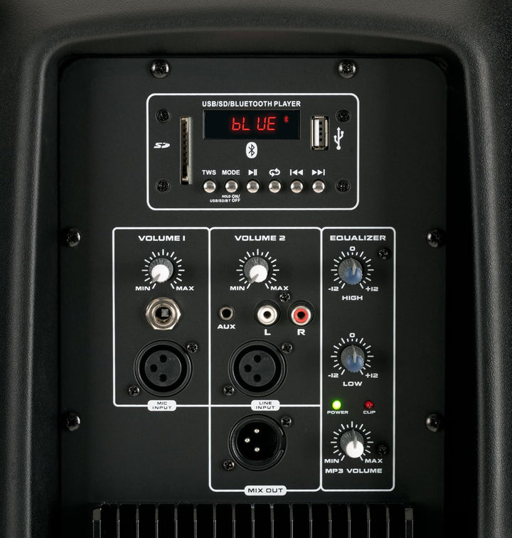 Pronomic PH12A Bühnen- und Konzertlautsprecher Aktiv PA-Lautsprecher Aktive ABS PA-Box, 12 Zoll, 30