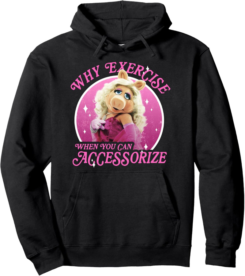 Disney The Muppets Miss Piggy Why Exercise Accessorize Pullover Hoodie