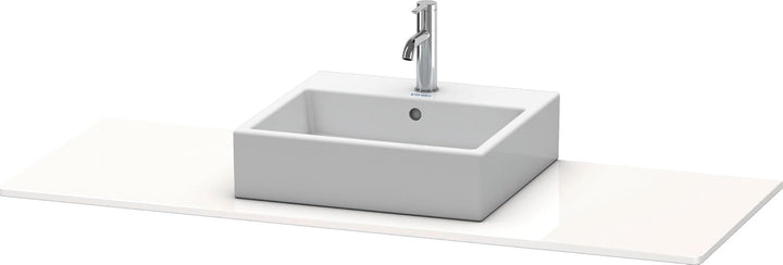 Duravit XSquare Konsole 060G, 1400x 550 mm, 1 Ausschnitt rechts, Farbe (Front/Korpus): Weiss Hochgla