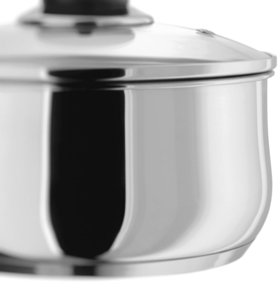 Judge Vista 18 cm Edelstahl Schmortopf – 1,8 l Kochtopf Induktion mit Zwei Kühl Bleibenden Griffen,