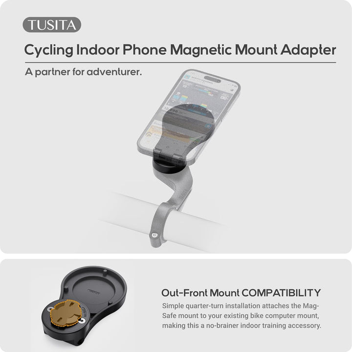 TUSITA Fahrrad Indoor Telefonhalterung Adapter für MagSafe Geräte Kompatibel mit Wahoo Fahrradcomput