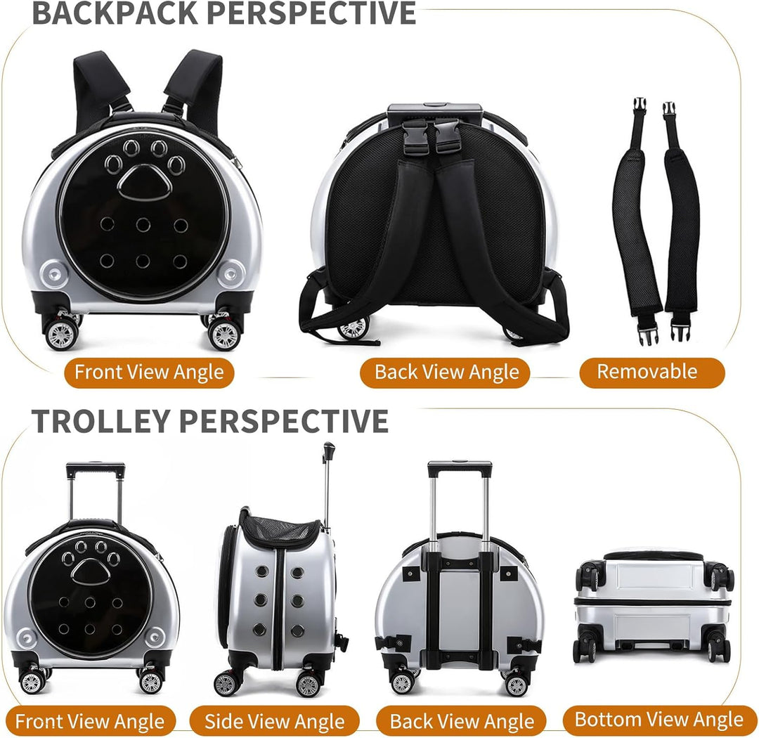 PETCUTE Haustier Rucksack,Faltbare Haustier-Tragerucksack Bis 7.5 Kg mit Herausnehmbarer Matte,Gute