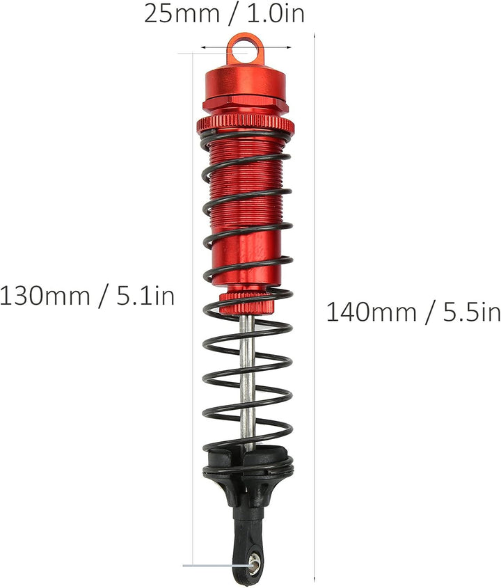 RC Stossdämpfer, 2Pcs Robust RC 140mm Ölgefüllter Einstellbarer Stossdämpfer Dämpfer für TRAXXAS SLA