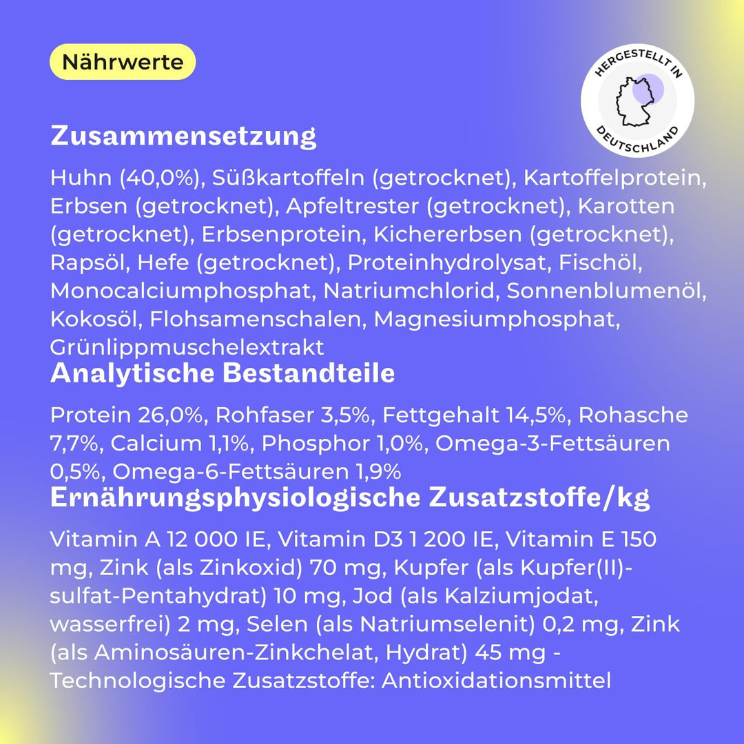 HEY HOLY – Happy Herders Trockenfutter – Premium Trockenfutter für ausgewachsene Hunde mit 40% Huhn